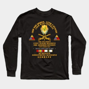 3rd Sqdn 12 Cav - 3rd AD - Budingen Germany Cold War Long Sleeve T-Shirt